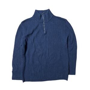 Hammer Made Blue  Marietta 1/4 Zip Sweater Size XL